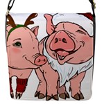 ugly christmas pig Flap Closure Messenger Bag (S)