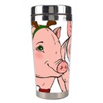 ugly christmas pig Stainless Steel Travel Tumbler