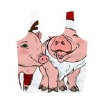 ugly christmas pig Full Print Recycle Bag (M)