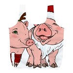 ugly christmas pig Full Print Recycle Bag (L)