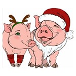 ugly christmas pig Double Sided Flano Blanket (Small)