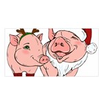 ugly christmas pig Satin Shawl