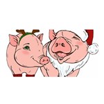 ugly christmas pig Satin Wrap