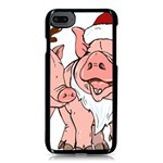 ugly christmas pig Apple iPhone 8 Seamless Case (Black)