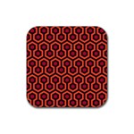 halloween hotel carpet Rubber Coaster (Square)