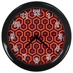 halloween hotel carpet Wall Clock (Black)