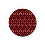 halloween hotel carpet Rubber Coaster (Round)