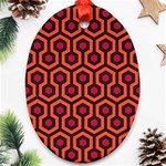 halloween hotel carpet Oval Ornament (Two Sides)