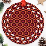 halloween hotel carpet Round Filigree Ornament (Two Sides)