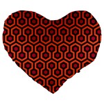 halloween hotel carpet Large 19  Premium Flano Heart Shape Cushion