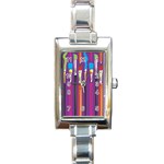 pop134a Rectangular Italian Charm Watch