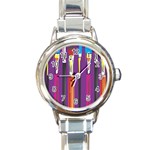 pop134a Round Italian Charm Watch