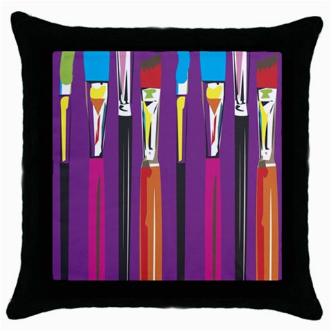 pop134a Throw Pillow Case (Black) from ArtsNow.com Front