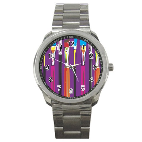 pop134a Sport Metal Watch from ArtsNow.com Front