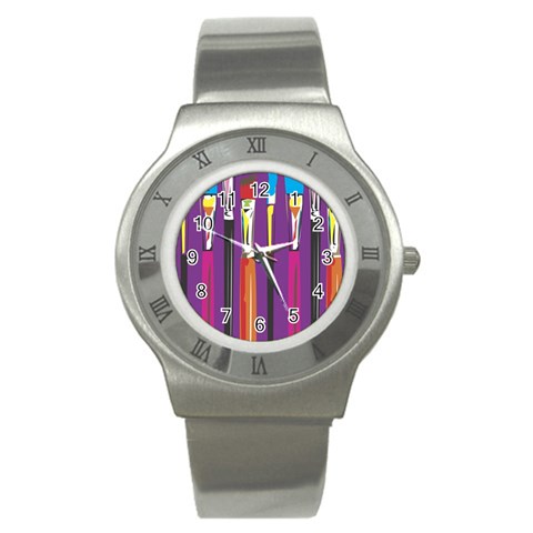 pop134a Stainless Steel Watch from ArtsNow.com Front