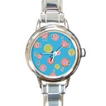 pop135a Round Italian Charm Watch