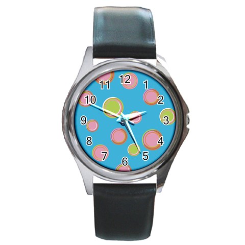 pop135a Round Metal Watch from ArtsNow.com Front