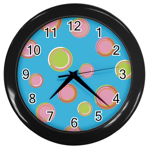 pop135a Wall Clock (Black) from ArtsNow.com Front