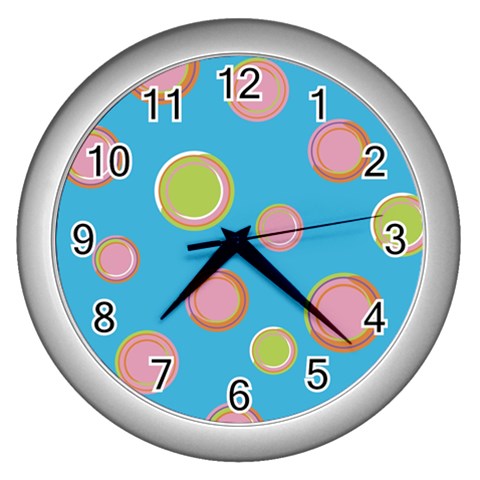 pop135a Wall Clock (Silver) from ArtsNow.com Front