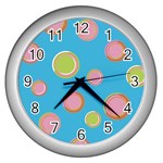 pop135a Wall Clock (Silver)