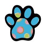 pop135a Magnet (Paw Print)