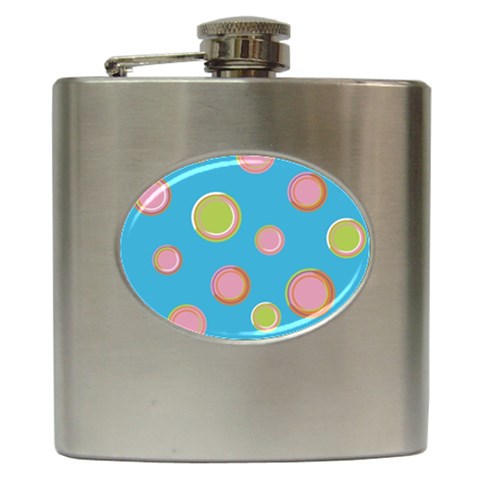 pop135a Hip Flask (6 oz) from ArtsNow.com Front