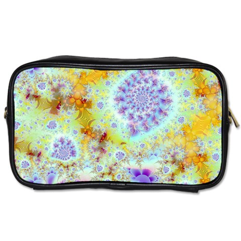 Golden Violet Sea Shells, Abstract Ocean Toiletries Bag (One Side) from ArtsNow.com Front