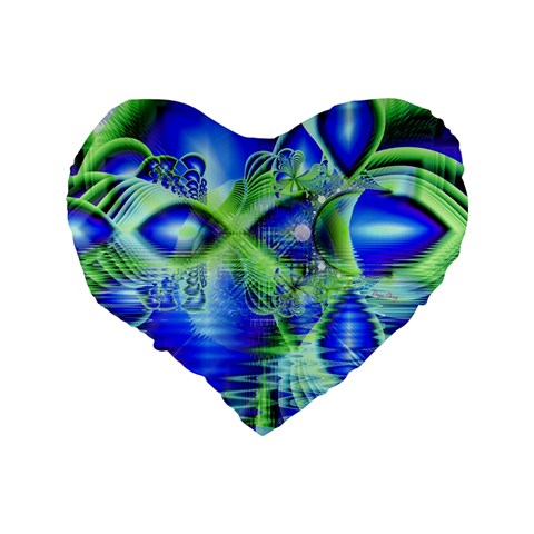 Irish Dream Under Abstract Cobalt Blue Skies Standard 16  Premium Heart Shape Cushion  from ArtsNow.com Back