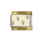 kids-toys137a Gold Trim Italian Charm (9mm)