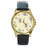 kids-toys137a Round Gold Metal Watch