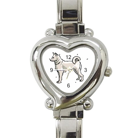 Malamute Heart Italian Charm Watch from ArtsNow.com Front