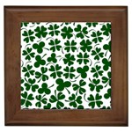 Lucky Clover Shamrock Framed Tile