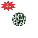 Lucky Clover Shamrock 1  Mini Button (10 pack) 