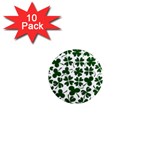 Lucky Clover Shamrock 1  Mini Magnet (10 pack) 