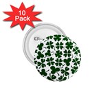 Lucky Clover Shamrock 1.75  Button (10 pack) 