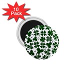 Lucky Clover Shamrock 1.75  Magnet (10 pack) 