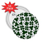 Lucky Clover Shamrock 2.25  Button (10 pack)