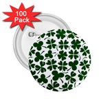 Lucky Clover Shamrock 2.25  Button (100 pack)