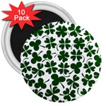 Lucky Clover Shamrock 3  Magnet (10 pack)