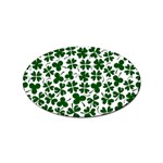 Lucky Clover Shamrock Sticker Oval (10 pack)