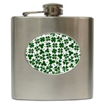 Lucky Clover Shamrock Hip Flask (6 oz)