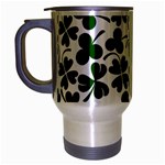 Lucky Clover Shamrock Travel Mug (Silver Gray)