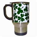 Lucky Clover Shamrock Travel Mug (White)