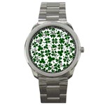 Lucky Clover Shamrock Sport Metal Watch