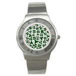 Lucky Clover Shamrock Stainless Steel Watch