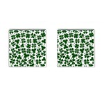 Lucky Clover Shamrock Cufflinks (Square)