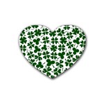 Lucky Clover Shamrock Rubber Coaster (Heart)