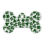 Lucky Clover Shamrock Dog Tag Bone (One Side)