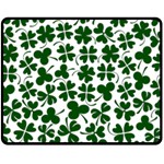 Lucky Clover Shamrock Fleece Blanket (Medium)