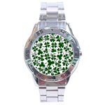 Lucky Clover Shamrock Stainless Steel Analogue Watch